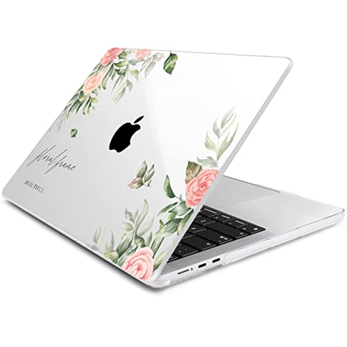 Batianda Compatible with New MacBook Air 13 inch Case 2024 M3/M2 Chip Model A3113/A2681, Plastic Crystal Hardshell Keyboard Cover for MacBook Air 13.6 inch & USB-C OTG Adapter, Lovely flower