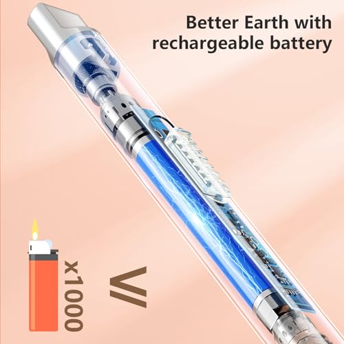 REIDEA Lighter S4 Pro Candle Lighter, Electric Lighters USB Rechargeable with Safety Switch Button and Power Indicator for Fireworks and BBQ Cooking, Fireworks, Family Use and Camping, Christmas