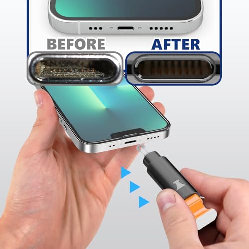 Edglete iPhone Cleaning Kit iPhone Cleaner - iPhone Charging Port Cleaning, Cell Phone Repair & Restore Tool for AirPod pro and iPad, Lightning Charger Cables Speaker Cleaner for Electronic Devices