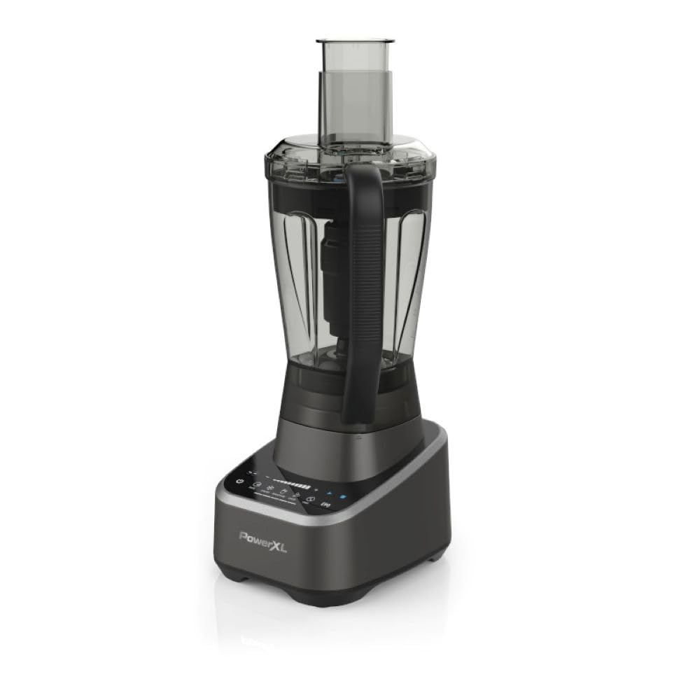PowerXL SensiMax Blending Kitchen System – 1500W, Smart Sensing Technology, Hands-Free Blending, 3 Functions, 10 Speed Control, 72OZ Jar, 6-Tip Turbo Blade, 13 Food Processor Accessories, Storage Case