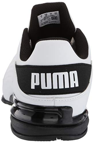 PUMA Men's Viz Runner, Puma White-Puma Black, 7