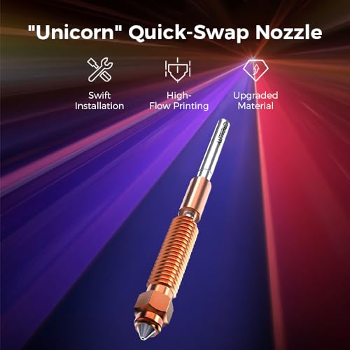 Creality Official Upgrade K1C Nozzles, Quick-Swap 3D Printer Nozzle Kit, Copper Alloy and Hardened Steel Nozzle Suitable for Creality K1C/ Ender 3 V3/ Ender 3 V3 Plus 3D Printers (1PCS, 0.4mm)