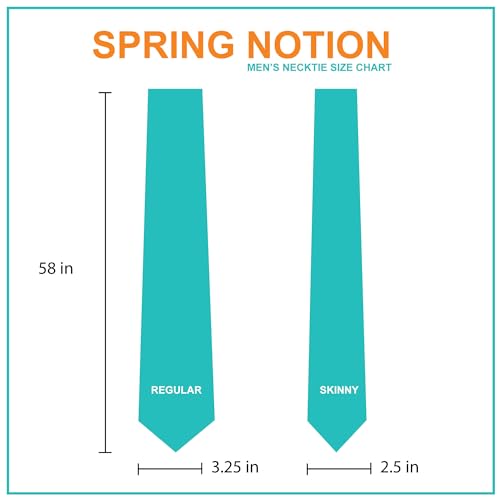 Spring Notion Men's Solid Color Satin Microfiber Tie, Regular Green Tea
