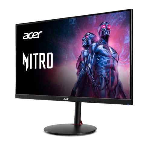 Acer Nitro 27" WQHD 2560 x 1440 PC Gaming IPS Monitor | AMD FreeSync Premium Up to 180Hz Refresh 0.5ms DCI-P3 95% 1 Display Port 1.2 & 2 HDMI 2.0 XV271U M3bmiiprx,Black