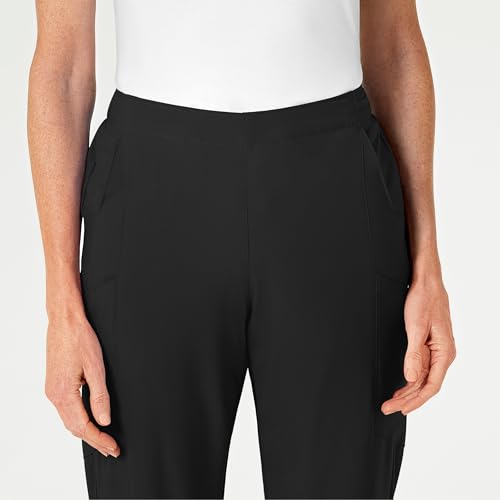 WonderWink W123 Women’s Flat-Front Double Cargo Pant — Galaxy Blue, 1X Tall