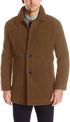 Cole Haan Signature Men's Wool Plush Car Coat, charcoal, Small