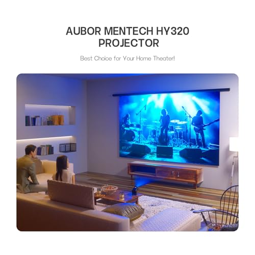 AUBOR MENTECH Mini Projector with WiFi and Bluetooth