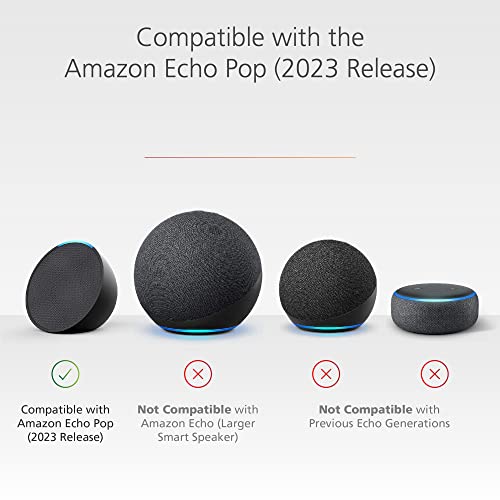 Made for Amazon Stand with USB-C and USB-A charging ports for Echo Pop (2023 Release)