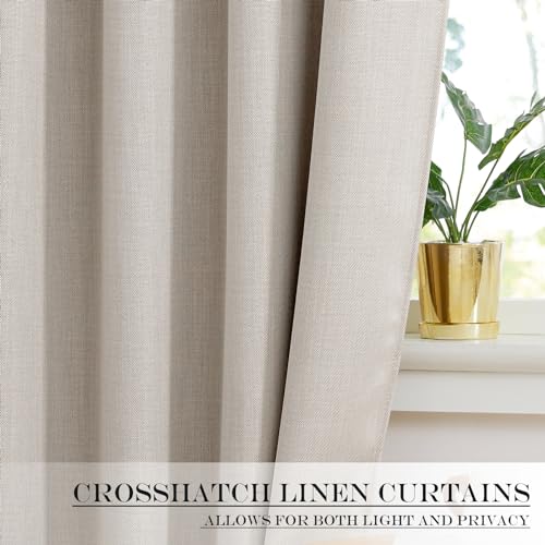 NICETOWN French Door Curtains Privacy Blackout Door Curtains, 26 X 72 Inch Room Darkening Curtains for Glass Window, Thermal Insulated Door Shade for Bedroom, 1 Panel, Greyish Green