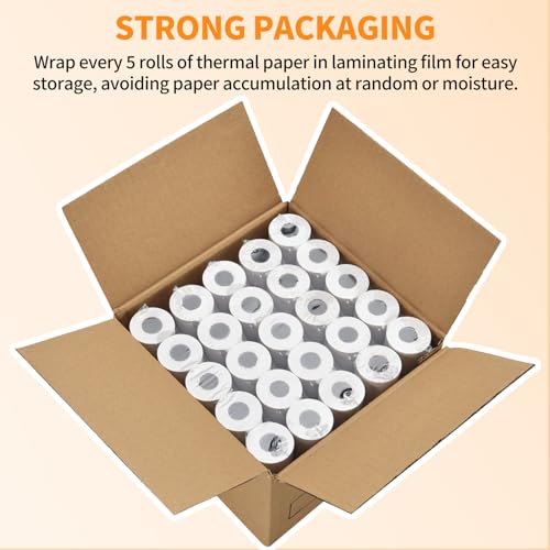 2 1/4'' x 85' Thermal Receipt Paper 10 Rolls, PAPRMA POS Paper Cash Register Paper Rolls, Thermal Paper for Square Terminal Credit Card Machine Verifone VX510 VX570 FD50 T4220