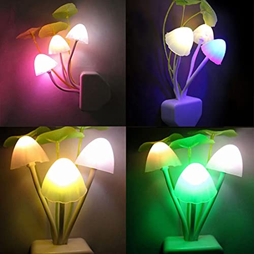 Tuelaly Cute Night Light, 5PC Creative Mushroom LED Avatar Night Light Bed Saving Sensor Light Lamp Romantic