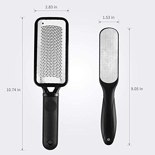 Fu Store Foot Files Callus Remover Stainless Steel Foot Rasp and Dual Sided Foot File Professional Scrubber Pedicure Tools Premium for Foot Care (Small)