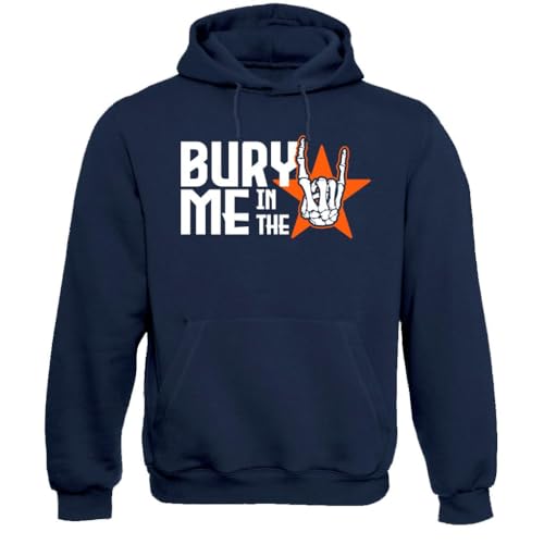 Bury Me in The H Houston Men's Apparel for Baseball Fans (Navy Shirt,M)