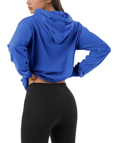 GIVON Women's Essential Cotton Hoodie Lightweight French Terry Long Sleeve Pullover Sweatshirt / DCF440-LIGHTMINT-S