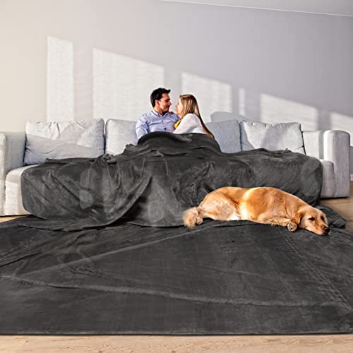 Edenleaf Big Oversized Soft Blanket, Giant California King Warm Blanket for Whole Family, Bed, Sofa, Couch, Travel, Camping 120x120 Orange