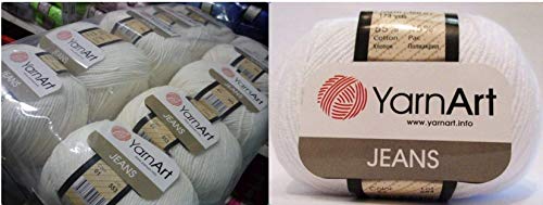 4 Skein 55% Cotton 45% Acrylic YarnArt Jeans Yarn 200 gr 696 yds Color (59)