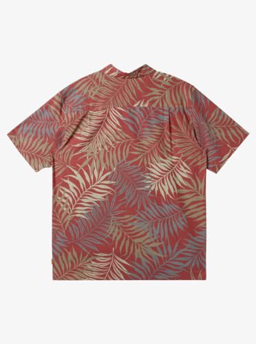 Quiksilver Men's Button Top, Blue Steel Wild Fern Woven 241