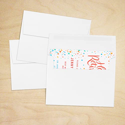 A7 Invitation Envelopes (5 1/4 x 7 1/4) - 24lb. Bright White (50 Qty) | Perfect for Invitations, Announcements, Sending Cards, 5x7 Photos | 72940-50