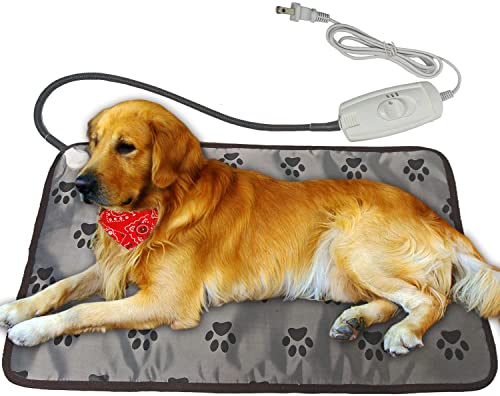 Langroup Pet Heating Pad for Large Heated Dog Bed Indoor, Waterproof and Safe Dog Heating Pad for Dog and Cat,Puppy Warming Mat for whelping Box Easy to Clean