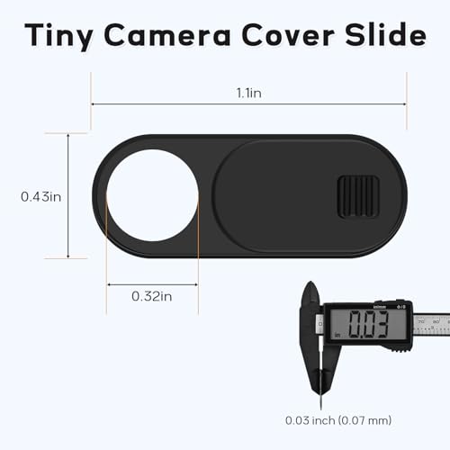 Vliigts Webcam Cover Slide for Tesla Model 3 Y X S Interior Cabin Camera; Ultra-Thin Camera Blocker Protector to Protect Privacy