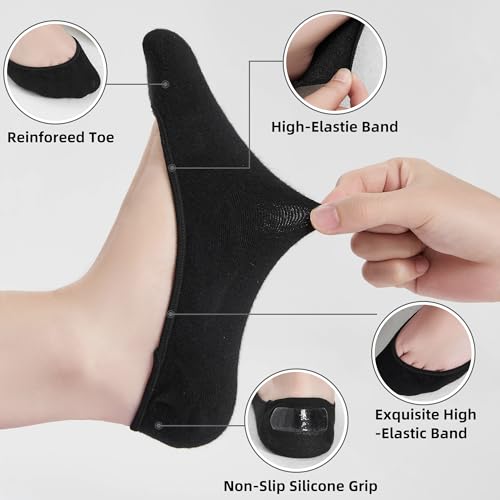 ATBITER 8 Pairs No Show Socks Women for Flats Ultra Low Cut Liner Non Slip Invisible Socks for Shoe Size 6-9/9-11