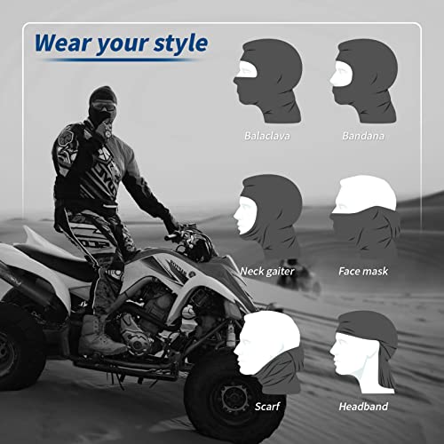 YESLIFE Purple UPF 50+ Balaclava Ski Mask, Motorcycle UV Protector, Motorcycle Helmets Face Mask for Men and Women