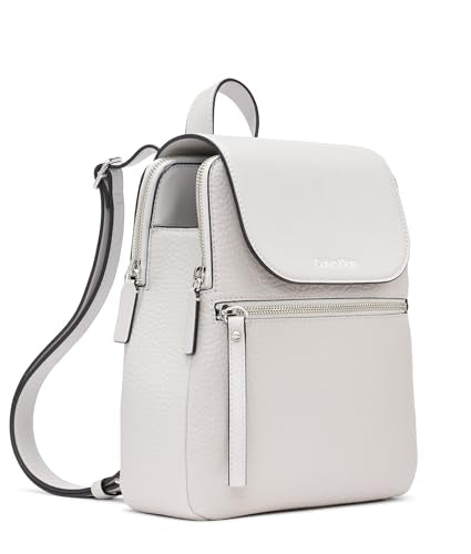 Calvin Klein Reyna Novelty Key Item Flap Backpack, Dove Grey, One Size