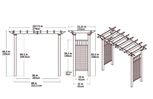vita Fairfield Grande 111 inchW x 86 inchH Vinyl Arbor