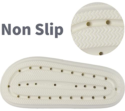 Pillow Slippers for Women Bath Shower Shoe Fashion Sandals Open Toe Pool Room House Slippers EVA Slides for Indoor Outdoor Purple Men Size 5 6 Women Size 7 7.5