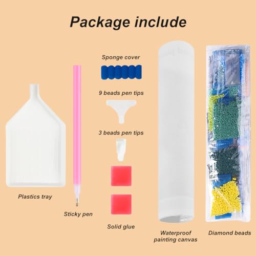 WSLWXSHM Diamond Painting Kits for Adults Dog, Cat Round Full Drill Diamond Art Kits, 5D DIY Paint with Diamonds Crafts for Home Wall Decoration Gifts 12×12Inch Rabbit
