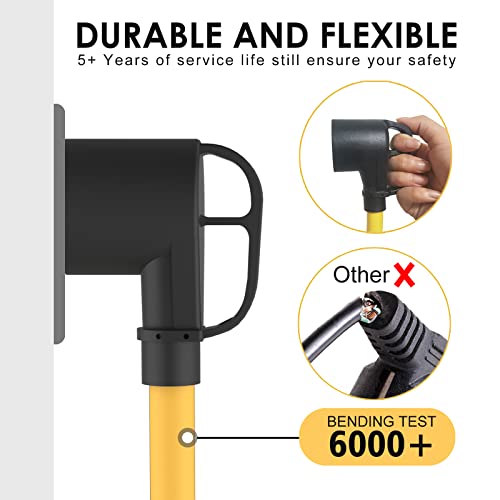 M1A2 30 Amp to 110 RV Adapter Cord, NEMA 5-15P Male to TT-30R Female Electrical Power Dogbone with Grip Handle, Heavy Duty STW 10 Gauge for RV Trailer Camper