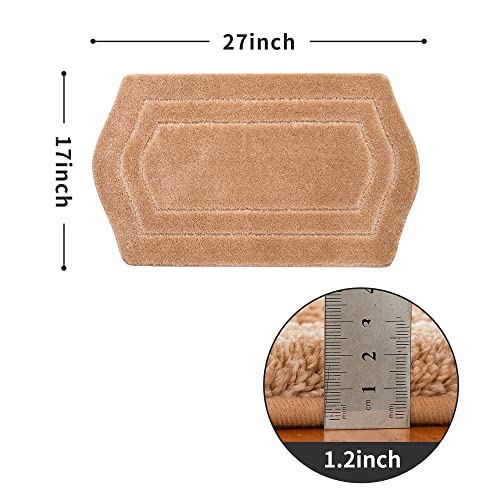 COSY HOMEER Extra Thick Bath Linen Sets Rugs - Anti-Slip Bath Mats Soft Plush 100% Strong Polyester Living Room Bathroom Water Absorbent(Red,20x32 - Inches)