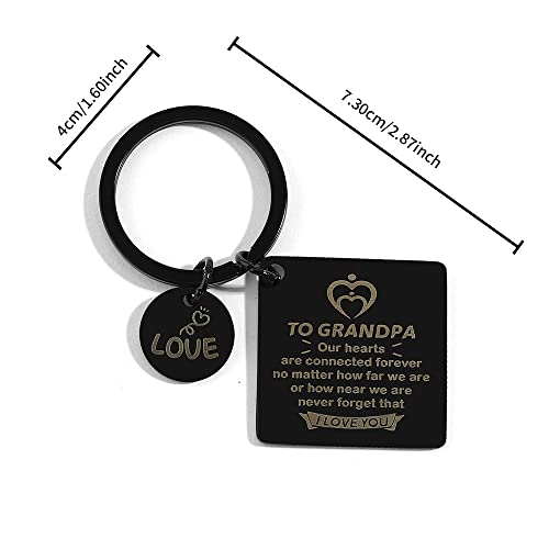 DUIOQ Grandpa Gifts,Fathers Day Grandpa Gifts Present for Grandpa,Grandpa Birthday Gifts,Grandpa Keychain from Grandkids,Thanksgiving Christmas New Year Gift for Grandpa