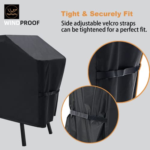 NOELIFE Grill Cover for Blackstone 22 inch 17 inch Griddle with Hood and Stand, Waterproof Griddle Cover Windproof and UV Resistant Outdoor BBQ Grilling Cover (Cover Only)
