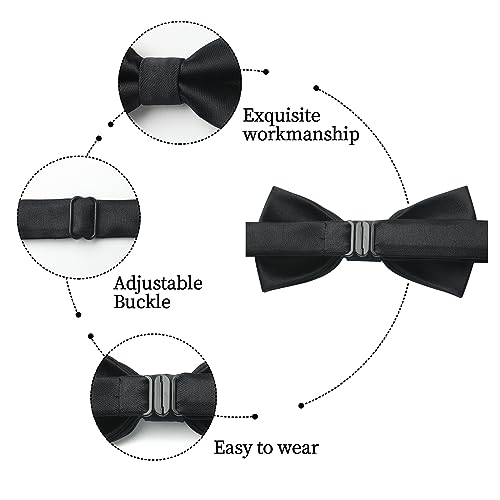 HISDERN Royal Blue Bow Ties for Boys Kids Bow Tie Pre Tied Adjustable Clip On Toddler Bowties Fut Fun Bird Flamingos Patterned Bowtie for Party Festival