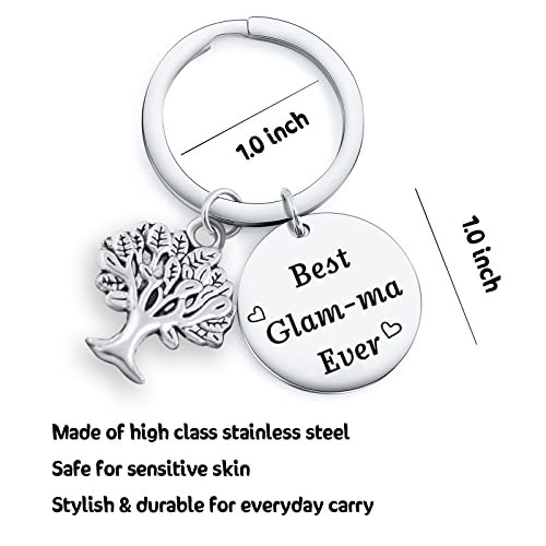 NOTHERS RSZOTW Glam-Ma Gift Jewelry Mimi Keychain Grandmother Grammy Nana Grandma Birthday Jewelry Gigi Gift Nana Keychain Grandma Keychain