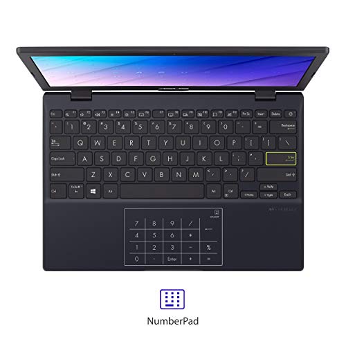 ASUS Notebook E210 11.6” Ultra Thin, Intel Celeron N4020 Processor, 4GB RAM, 64GB eMMC Storage, Windows 10 Home in S Mode with One Year of Office 365 Personal, E210MA-DB02,Star Black