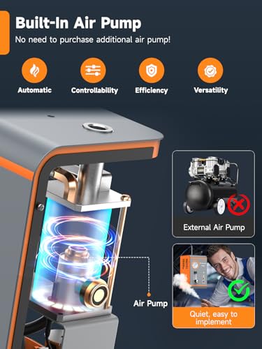 FOXWELL ST203 Smoke Machine Automotive EVAP Vacuum Exhaust Fuel Leak Tester with Built-in Air Pump, Pressure Gauge, Flow Meter, Auto Smoke Machine Leakage Diagnostic Detector Tools Kit for 12V Cars