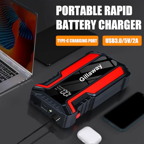 016 Jump Starter 4000A Peak, Jump Starter Battery Pack up to 50 Jump Starts, 12V Jump Box for Car Battery, up to 9.0L Gas and 7.0L Diesel Engines, Jump Starter Portable Power Bank/LED Light