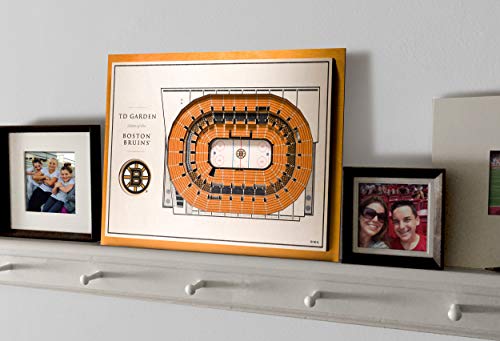 YouTheFan NHL Boston Bruins 5-Layer Stadiumviews 3D Wall Art , 17" x 13" x 5/8"