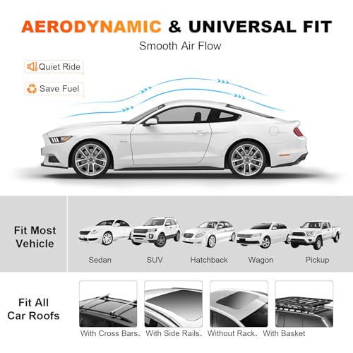 1000D Waterproof Car Roof Cargo Carrier, Upgrade Car Roof Top Bag for All Cars Rooftop Storage with/Without Rack, Soft Vehicle Luggage Box with Anti-Slip Mat, A Security Lock (15 Cubic Feet)