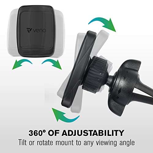 VENA Car Phone Holder, (6Netic) Square Magnetic Cellphone Car Mount, Universal Air Vent Holder for iPhone, Samsung, LG, Google, Motorola, Nokia, Other Smartphones