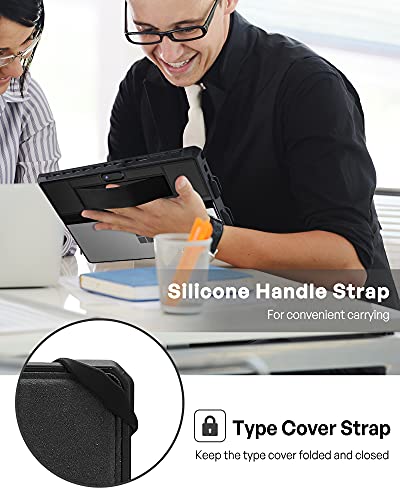 ProCase Case for 12.3 Inch Surface Pro 7 Plus, Pro 7, Pro 6, Pro 5, Pro 4, Pro LTE, Heavy Duty Case, Rugged Shockproof Protective Case with Pen Holder Grip - Black