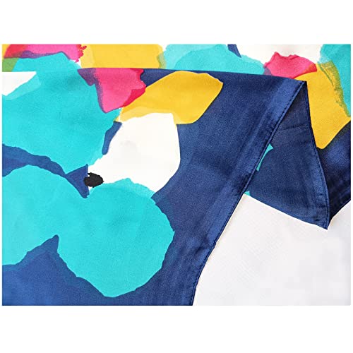 tagunop Silk Feeling Scarf Fashion Pattern Large Square Satin Headscarf for Women 27 Inches Black Cashew