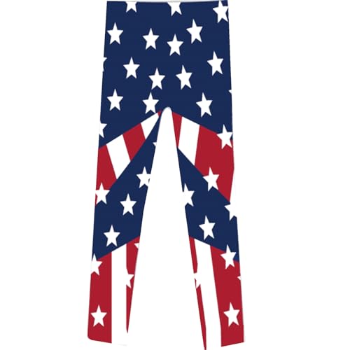 Deresagrl USA Flag Leggings for Girls American Apparel Kids Stripes Stars Print 4th of July Pants 4-14 Years