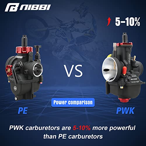 NIBBI Carburetor PWK24mm,fit 125cc—150cc Motorcycle Engine with Carb Jets for DirtBike MiniBike Pit Bike GY6 ATV