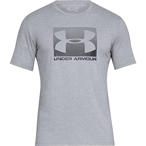 Under Armour Men's Boxed Sportstyle Short-Sleeve T-Shirt, Steel Light Heather (035)/Black, XX-Large Tall