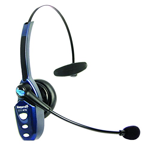 BlueParrott B250-XTS Mono Bluetooth Wireless Headset with 91% Noise Cancellation - Ideal for High-Noise Environments - Includes USB-C Charging Cable, Bluetooth 5.0.