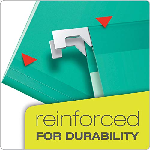 Pendaflex Hanging File Folders, Legal Size, Aqua (PFX415315AQU)