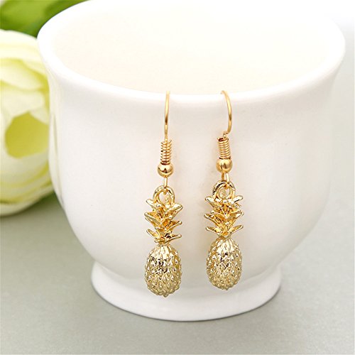 CHUYUN Fashion Pineapple Dangle Earrings for Women Bohemian Wedding Cute Glass Crystal Statement Drop Earrings